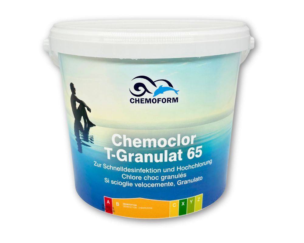 Chemoform Chemoclor T-Granulat 65 5 kg | zur Wasseraufbereitung und -desinfektion | schnelllösliches und kalkfreies Chlorgranulat