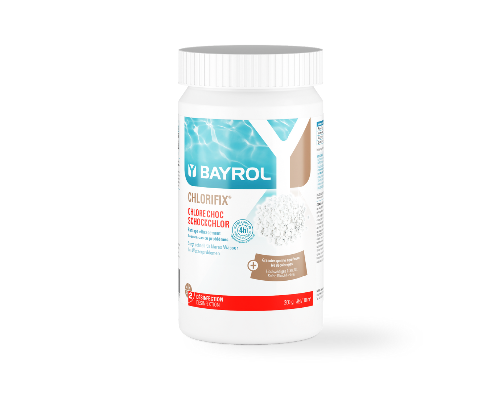 BAYROL Chlorifix 1 kg Chlorgranulat | schnell löslich | sofort wirksam gegen Bakterien, Pilze und Viren | Kalkfrei, pH-neutral