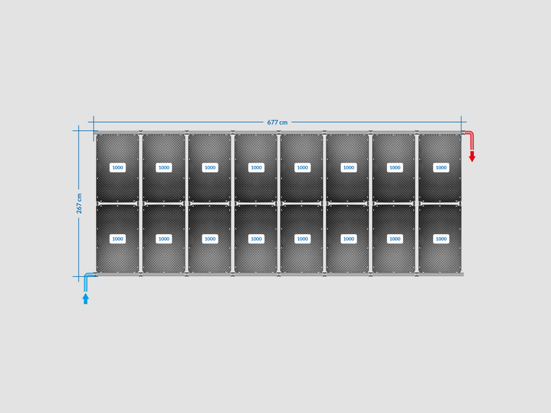 OKU Solarabsorber Pool-Solarheizung SET 32a