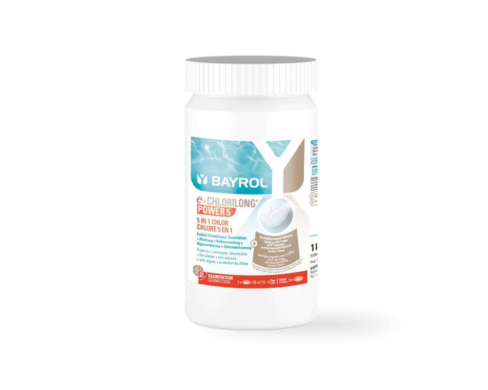 BAYROL e-Chlorilong® POWER 5 - 200g Chlortabletten + 5 Funktionen 1kg 5799267