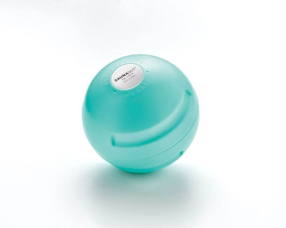 Saunagut Eis-Aufgusskugel aus Kunststoff | Aufgussform für Saunaaufgüsse mit Eis | Original Saunagut Zubehör