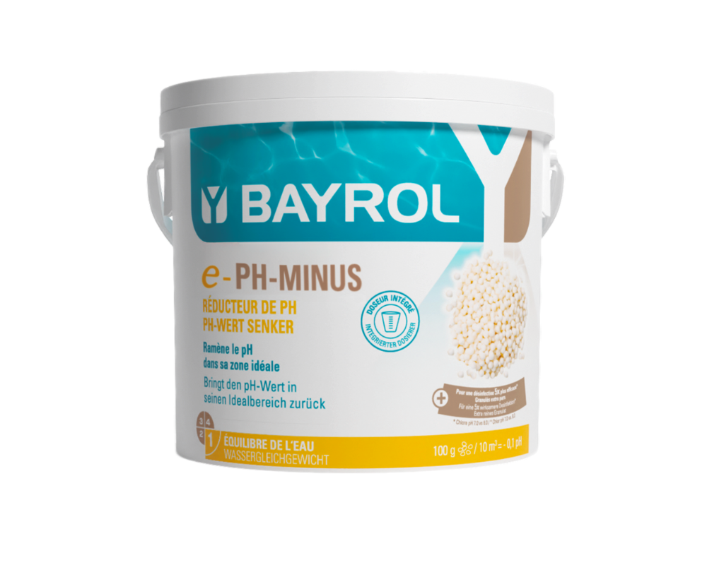 Bayrol e-pH-Minus 6 kg | schnell lösliches Säuregranulat zum Senken des pH-Wertes über 7,4 | leichtlöslich | einfache Handhabung und Dosierung
