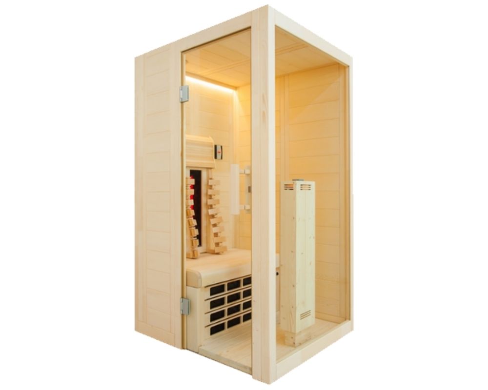 Harvia MINIMY 120 BASIC Infrarotkabine Solid Wood Vollspektrum-Infrarotkabine