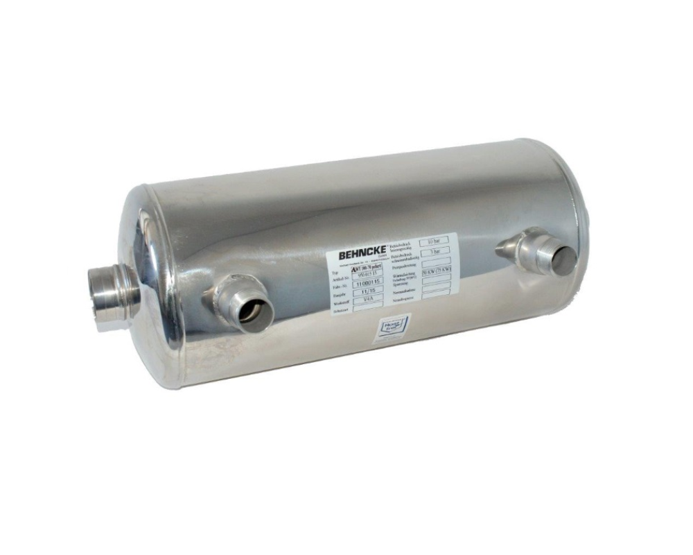 Behncke AWT 100-104 Schwimmbad Wärmetauscher 104 kW | AWT-104 137 kW bei 90° Vorlauf | Poolheizung zum Anschluss an das Heizsystem | Edelstahlmantel