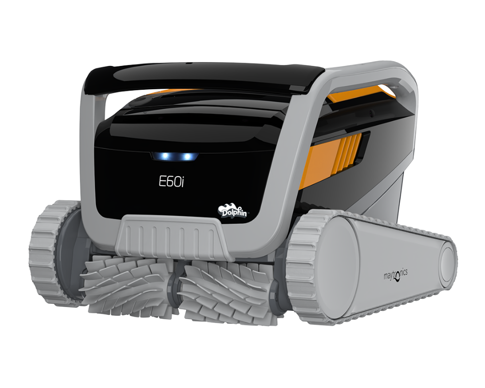 Dolphin E60i Poolroboter mit PVC Bürsten und App-Steuerung