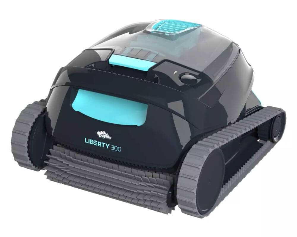 Dolphin LIBERTY 300 Poolroboter kabellos | Akku Poolsauger | induktives Laden | ECO-Modus | Click-Up Funktion für einfache Entnahme | Aktiv-Bürsten