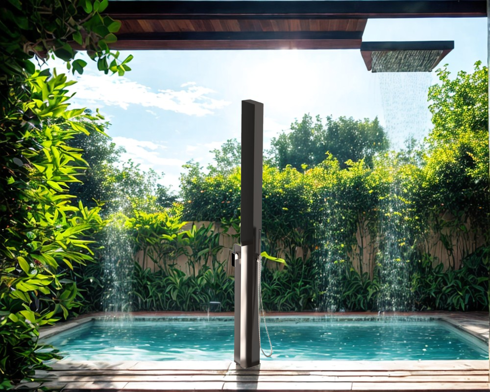 Solardusche VENUS von Ideal Eichenwald | Gartendusche mit Solartank 25 L | Solar Dusche für den Garten