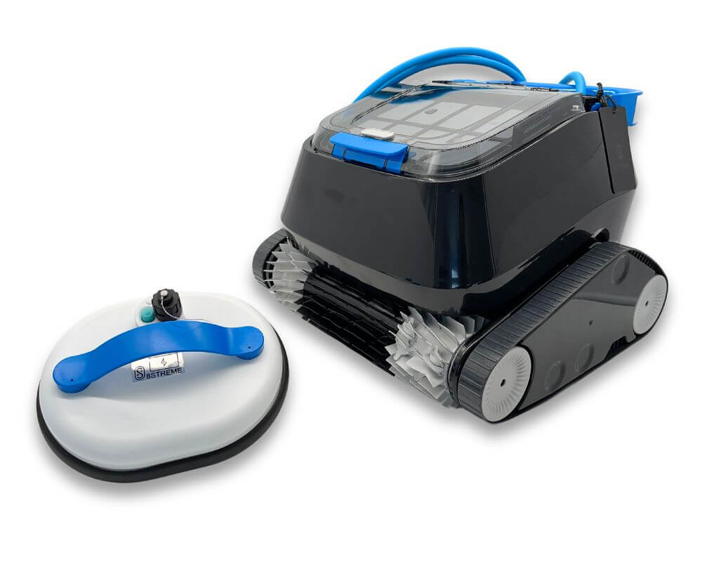 POWER BATTERY Poolroboter kabellos | Akkusauger kabellos für Pools | Meranus Boden- und Wandreiniger | für Becken max. 10x5 m