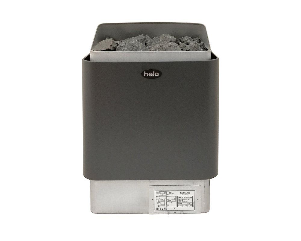Helo CUP Saunaofen Graphite,kompakter Klassiker kleine&mittlere Saunen H-004703