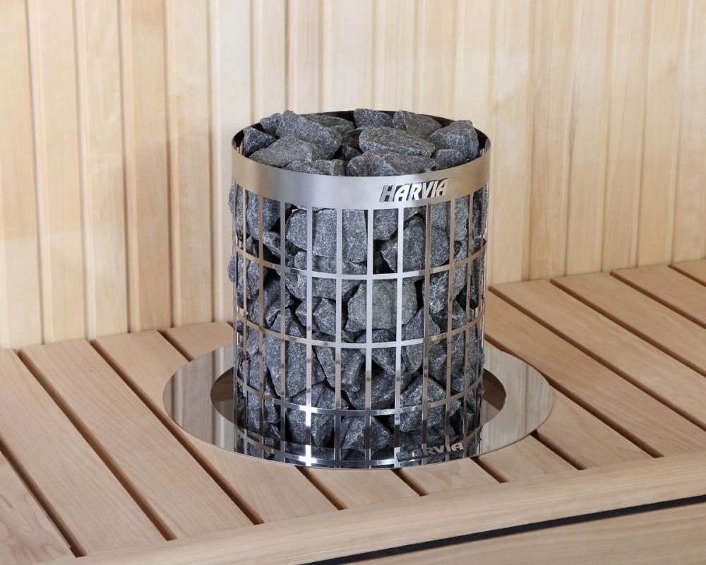 Harvia CILINDRO E Saunaofen silver steel ohne Steuerung