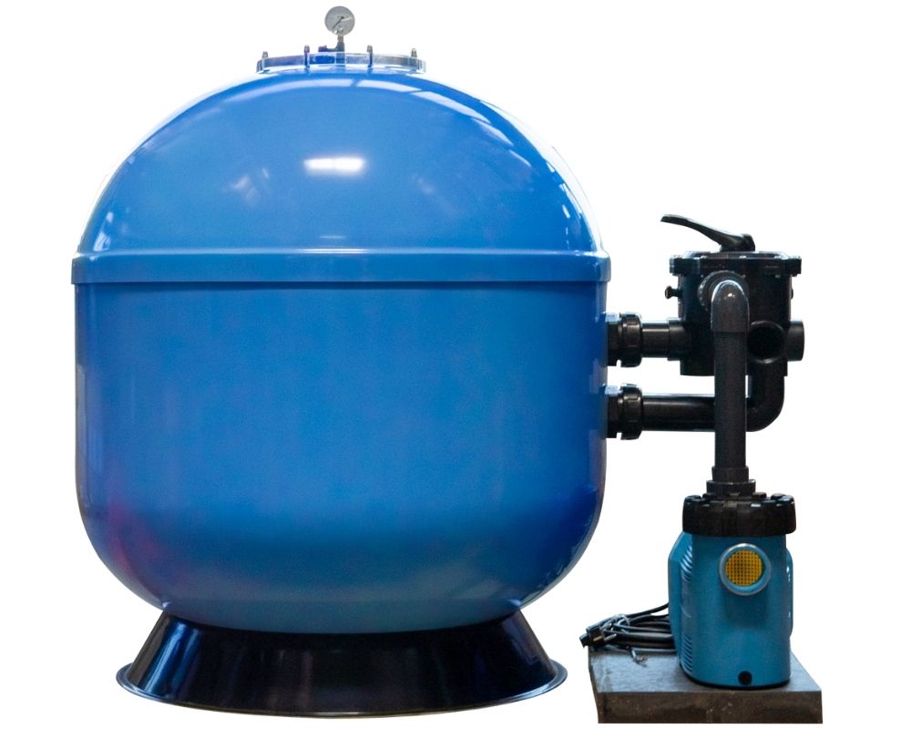 OKU Sandfilteranlage GFK Atlantica Kessel Ø 900 mm | Filteranlage für Pools OKU Atlantica | Filterbehälter, Ventil und Pumpe