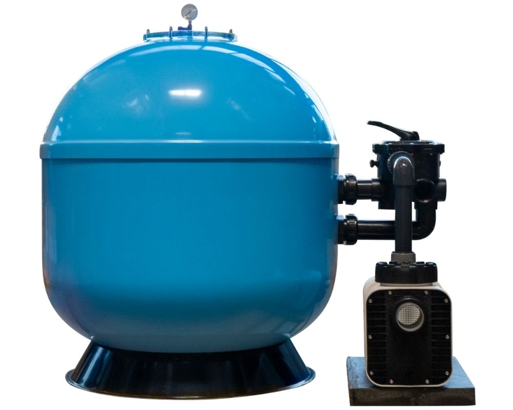 OKU Sandfilteranlage GFK Atlantica Kessel Ø 900 mm | Filteranlage für Pools OKU Atlantica | Filterbehälter, Ventil und Pumpe