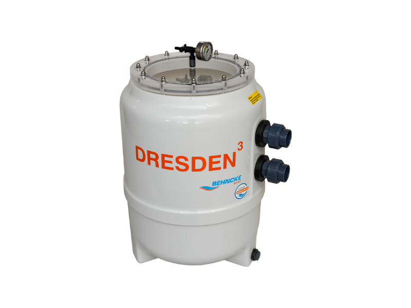 Behncke Filterbehälter DRESDEN³ Ø 400 mm | Filterkessel Dresden 400mm | GFK-Filter aus glasfaserverstärktem Polyesterharz nach DIN EN 16713