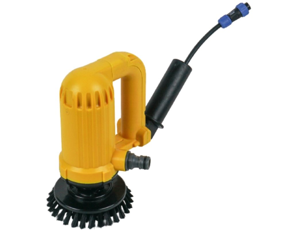 BIMBI 11 BÜRSTE mit Wasseranschluss inkl. Netzteil, Akku und Zubehör zur Teichreinigung | RÖSSLE BIMBI für Schwimmteich Teich und Naturpool