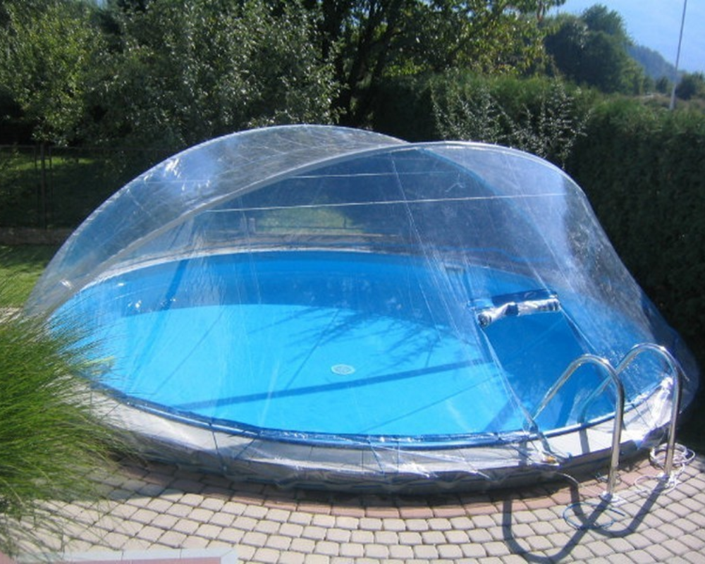 Cabrio Dome Überdachung, Pool Abdeckung für Stahlmantel Ovalbecken