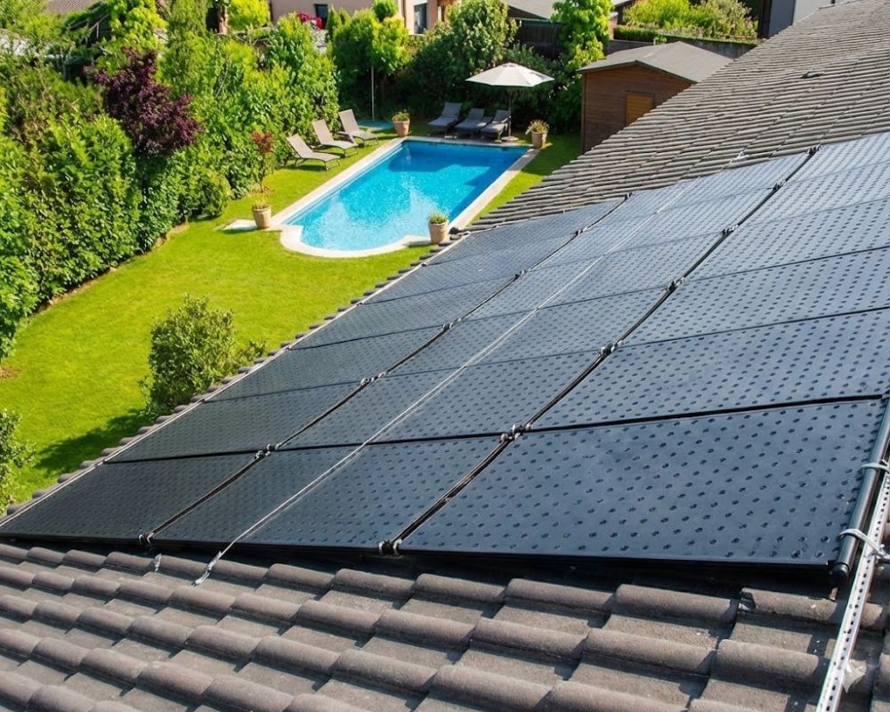 OKU Solarabsorber Komplettset bis 40 m² Wasseroberfläche (20 Kollektoren)