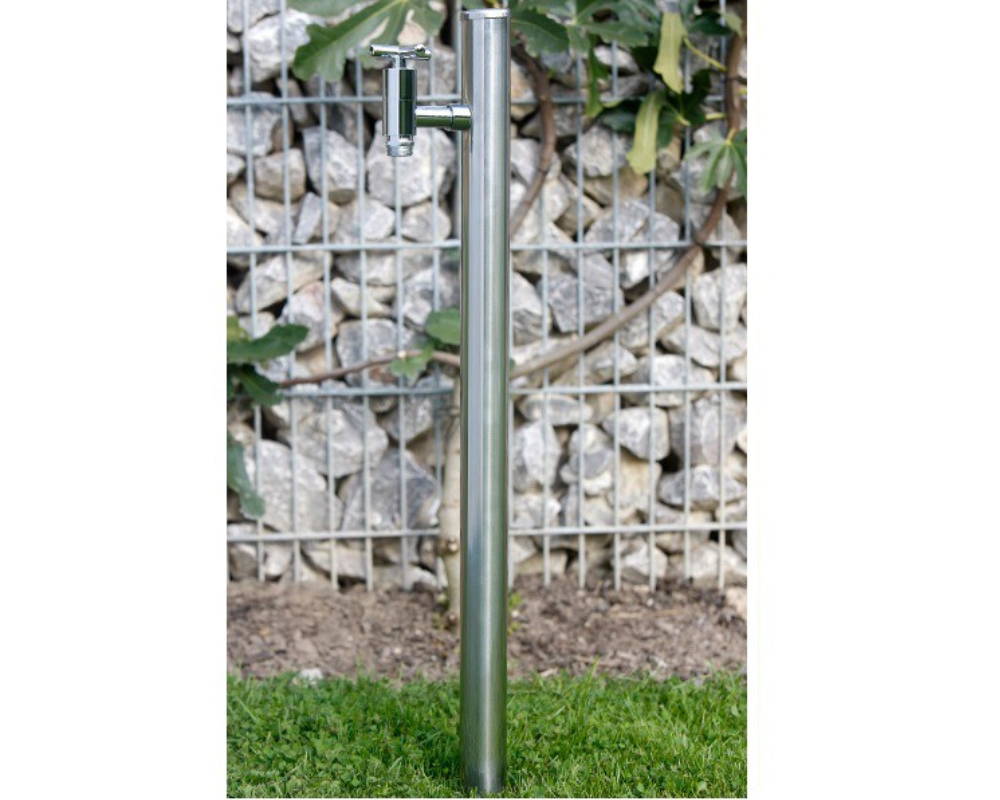 Ideal Zapfsäule Modell 71 Typ K Eichenwald Ø 48 mm | Wasserentnahmestelle für den Garten Edelstahl poliert | Kaltwasser Wasserentnahme 713013
