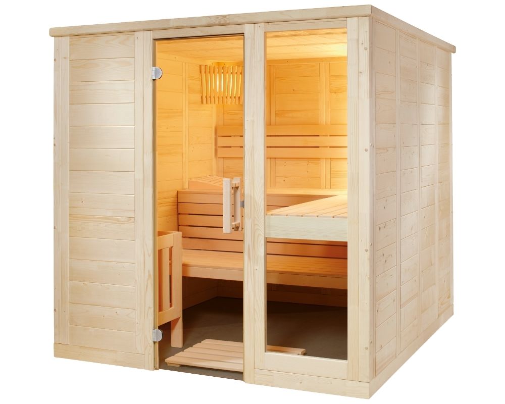 Harvia KOMFORT LARGE Saunakabine aus massiver Fichte
