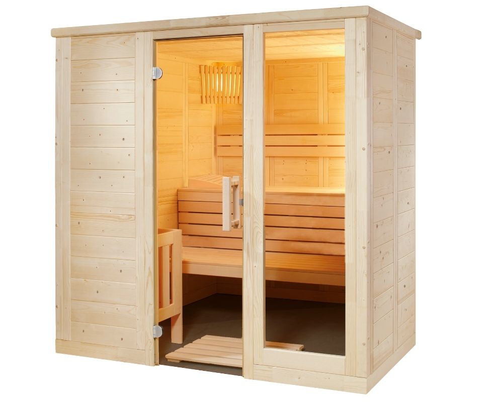 Harvia KOMFORT SMALL Saunakabine aus massiver Fichte