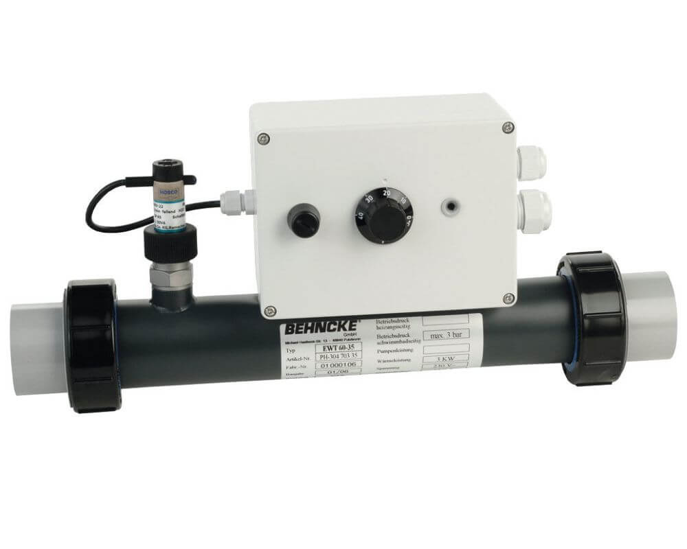 Elektroheizer EWT 60-35 mit Strömungsschalter 1,5 / 2 / 3 kW 230 V