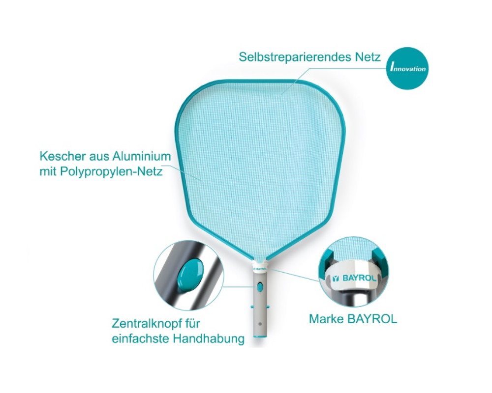 Bayrol Laubkescher Aluminium - Für Pool & Schwimmbad Reinigung